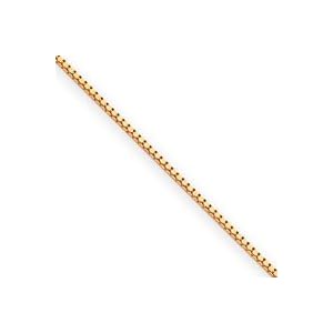 10k 1.10mm Box Chain Necklace - 22 Inch - Lobster Claw