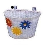 White Plastic Flower Basket Small Kids Bike Bicycle