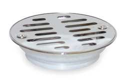 Industrial Grade 1RLV5 Shower Stall Strainer, Brass, SS Grid