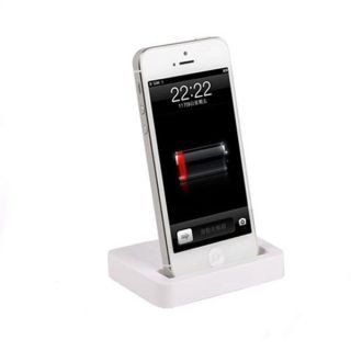 White Desktop Desk Charger Dock Cradle Base Charging Station for iPhone 5/5S/5C