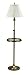House Of Troy CL202-AB Club Collection Portable Floor Lamp with Glass Table, Antique Brass with White Softback Shade