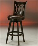 Knollwood KN225 Swivel Counter Stool - Espresso Anigre with Stallion Brown