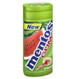 IMAGE OF Mentos Sugar free Chewing Gums, Watermelon Flavor - 15 Pieces/Bottle, 10 ea