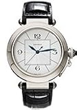 Cartier W3018751 Pasha Silver Dial Leather Automatic Men's Watch