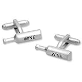 Wine Bottles by Umo Lorenzo silver metal cufflinks