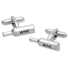 Wine Bottles by Umo Lorenzo silver metal cufflinks