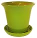 11 Spanish Pot with Saucer - Apple Green