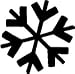 1 inch snow flake Rubber Stamp