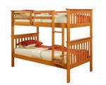 Twin over Twin Mission Bunk Bed in Honey