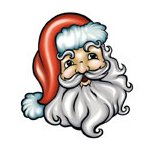 Santa Temporary Tattoo 2x2