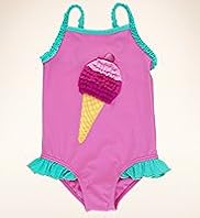 Square Neck Ice Cream Frill Swimsuit