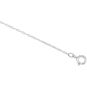 14K White Gold Cable Chain - 24 inches