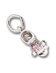Baby Shoe Oct. Birthstone Charm