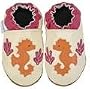 Robeez Seahorse Cream Soft Sole Baby Shoes 18-24 months * 08 Newest Collection -- We Have Large Selections! *