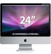 APPLE iMAC All-in-one - 3.06GHz Intel Core 2 Duo, 2GB DDR2, 320GB SATA HD, ATI Radeon HD 2600 PRO, SuperDrive 8x (DVD R DL/DVD RW/CD-RW),24-inch glossy widescreen LCD,AirPort Extreme, Bluetooth 2.1 + EDR, Built-in iSight camera; mini-DVI output port with support for DVI, VGA, S-video, 10/100/1000BASE-T (Gigabit), Mac OS X v10.5 Leopard