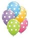 12 Polka Dot Balloons Bright Festive Colors Party Blue Green Pink and Lavender