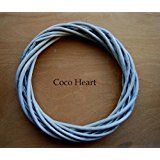 ~Coco Heart~　グレー　柳　リースベース　３０ｃｍ　（クリスマス・リース・ドライフラワー）