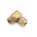 Anderson Metals 50069 Brass Compression Tube Fitting, 90 Degree Elbow, 3/8" Tube OD x 1/4" NPT Male Pipe