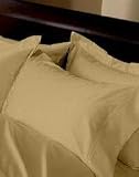 Two-LUXOR-1500 TC Pillow Cases-Gold Solid - Standard