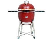 Saffire Grill Smoker with Setting and Wood Shelves - Jasmine Red (Jasmine Red) (46