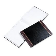 Wilson Jones Detailed Visitor Register Book, 9.5 x 12.5 Inches, 208 Pages, Black Cover (WS491)