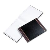 Wilson Jones Visitors' Register Book, 3,400 entry capacity, Hard-bound, Black (WS491A)
