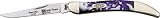 Case Cutlery 910096PP Purple Passion Toothpick Pocket Knife with Stainless Steel Blade, Purple and White Mixed Corelon