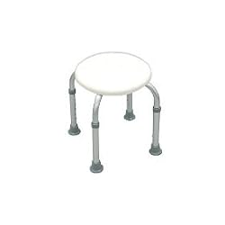 Bath Stool Round White Adjustable FREE SHIP