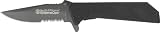 Smith & Wesson CKG110S Extreme Ops Linerlock Knife with Gray Titanium Partially Serrated Blade and Black G10 Handle