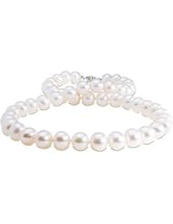 Freshwater Pearl Necklace 9-10mm with a 14kt white gold clasp