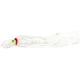 Boone Squid Skirt Lure (Pack of 2), White Sparkle, 9 1/2-Inch
