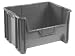 Heavy Duty Hopper Bin - Gray. Package of 3