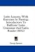 Latin Lessons, With Exercises In Parsing: Introductory To Bullions' Latin Grammar And Latin Reader (1852)
