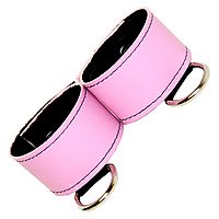 Sportsheets Blush Vinyl Bondage Wrist Bands, Pink