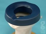 Effective, stylish Prima Raised Toilet Seat w/ Soft Blue Rubber Cover (FREE Shipping)