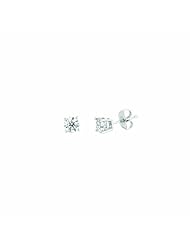1 Carat 4 Prongs Diamond Stud Earrings 14K White Gold