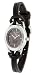 DDP - 4007403 - Montre Femme Mode Métal Rhodié - Quartz Analogique - Cadran Marron - Bracelet Cuir Marron
