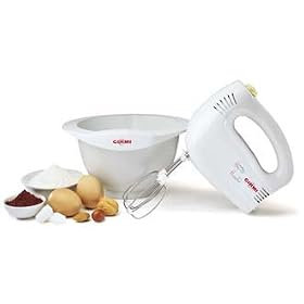 Hand Mixer with Bowl - Girmi (White) (200 Watts)