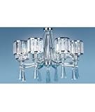 Authenticity Lighting 10-0010-08-06 Palladium Crystal 8 Light Single Tier Chandelier in Polished Chrome with Optic Teardrops crystal