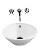 Caroma 651048W Leda Vasque Above Counter Sink White