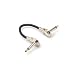HOSA INSTRUMENT CABLE W/RIGHT ANGLE PLUGS, 1 ft. CABLES FOR KEYBOARDS & SYNTH MODULES - RIGHT-ANGLE, METAL CONNECTORS