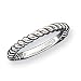 Sterling Silver Stackable Twist Ring - Size 7 - JewelryWeb