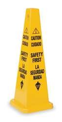 Tough Guy 2LEC7 Safety Cone, Caution Safety First