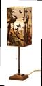 Bird Antique Mirror Table Lamp (Pewter) (Shade - 5x5x10&rdquo;, 20&rdquo; Tall) | AM-TL-PB