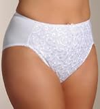 Valmont 1803 Embroidered Brief Panty Size 9 White