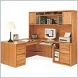 Kathy Ireland Home by Martin Furniture Contemporary L-Shape Wood Home Office Set in Oak