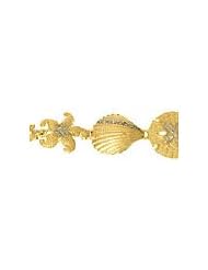 Gold Starfish, Shell, Starfish & Clam Combination Bracelet