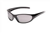 Mens Black Sports Sunglasses with Polyquatrz Shatterproof Lenses - Men's Wrap Around Sports Sunglasses Complete With Protective Case, Cleaning Cloth & Matching Sports Cord