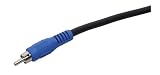 15' RCA-RCA RG 59 MALE-MALE BLACK CABLE.BLUE BOOT