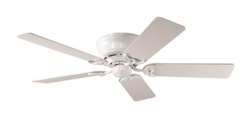 Hunter 20803 Low Profile lll 52-Inch Five-White-Blades-Ceiling Fan, White
